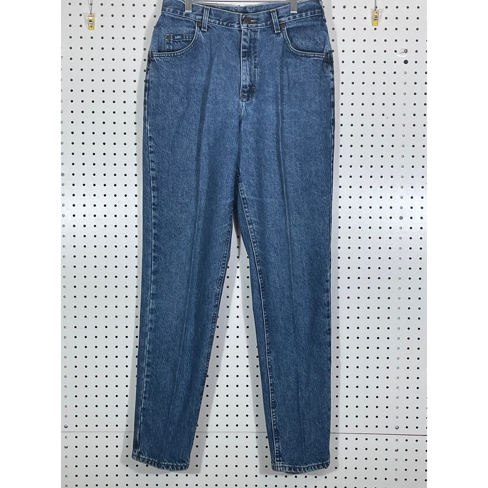 Vintage Lee High Waisted Tapered Leg Jeans Medium Wash Denim Women 12 L 305-5548